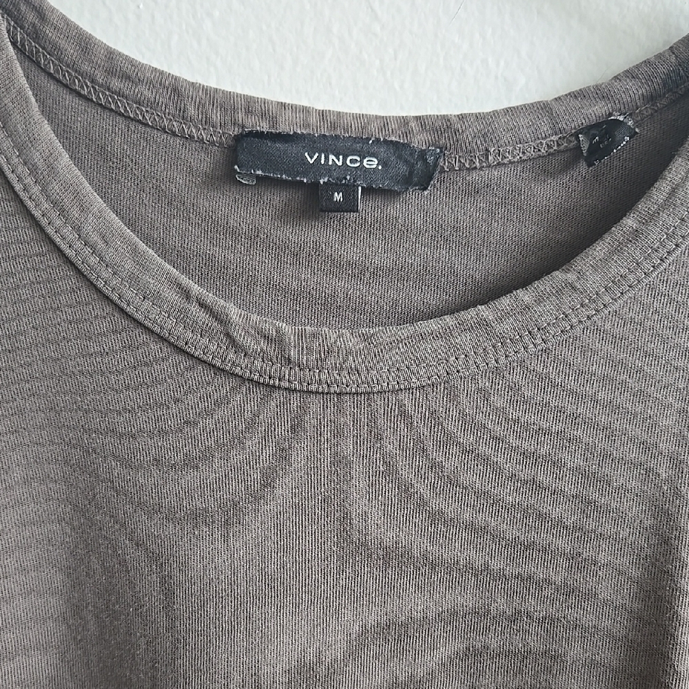 Vince Garment Dye Short Sleeve T-Shirt, Dark Olive - Picture 2 of 10
